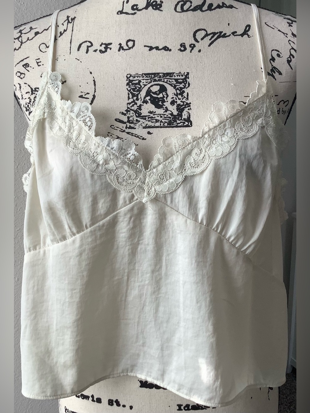 Abound Cream Lace-Trim Cami size XL
